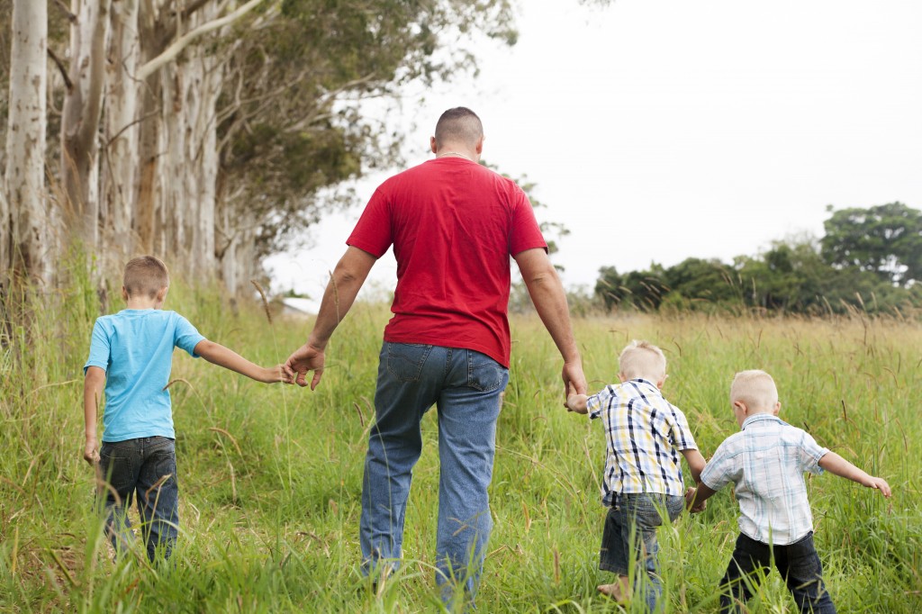 dad and boys