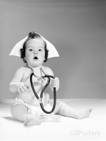 h-armstrong-roberts-baby-wearing-nurse-s-hat-and-stethoscope
